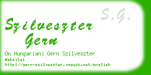 szilveszter gern business card